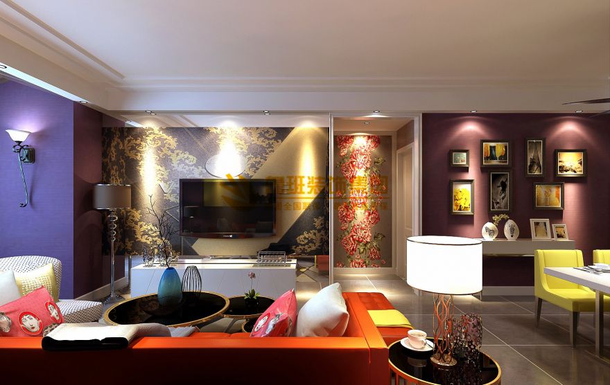 西安鲁班装饰保利拉菲公馆90平米二居室装修现代风格案例赏析